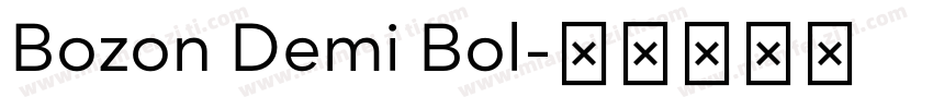 Bozon Demi Bol字体转换